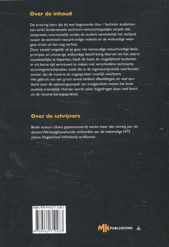Boek met tekst over de inhoud en auteurs, met ISBN en logo.