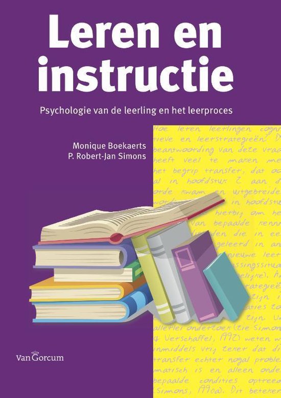 Cover van het boek 'Leren en instructie / druk 2' van P.R.J. Simons en Monique Boekaerts