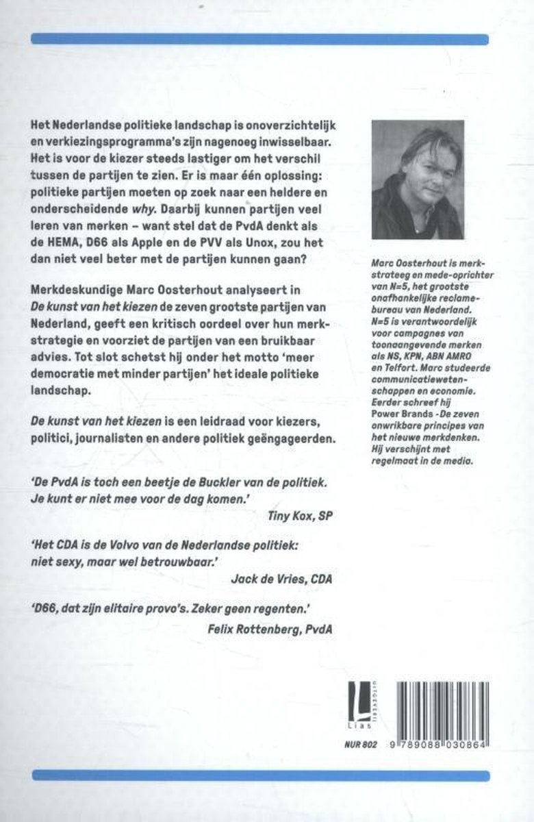 De kunst van het kiezen - back cover