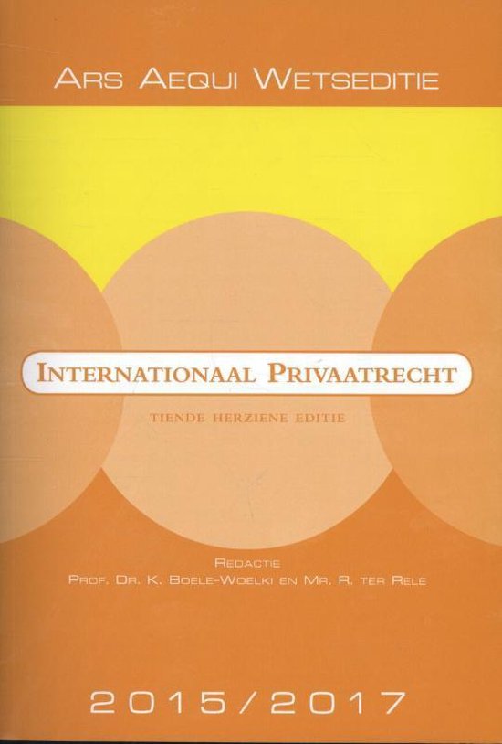 Ars Aequi Wetseditie  -  Internationaal privaatrecht 2015/20 ... - cover