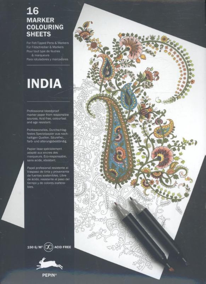 India - 16 marker Colouring Sheets