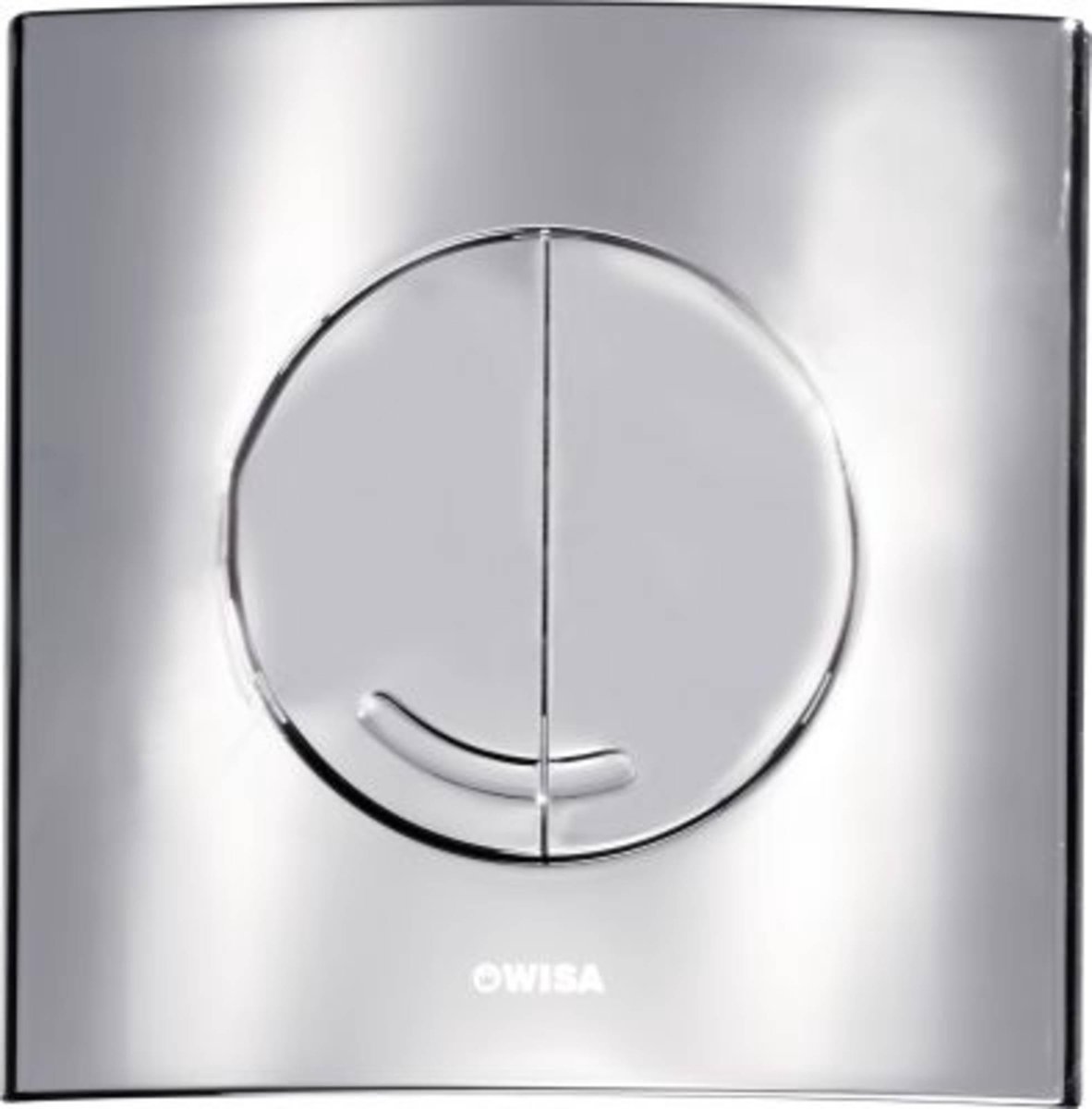 Wisa Argos bedieningsplaat vierkant kunststof 16x16cm dualflush DF glans chroom