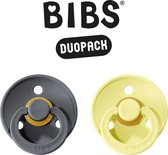 BIBS Fopspeen - Maat 2 (6-18 maanden) DUOPACK - Iron & Sunshine - BIBS tutjes - BIBS sucettes
