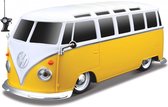 Maisto Bus Rc Volkswagen Samba 1962 1:24 Geel/wit 2-delig
