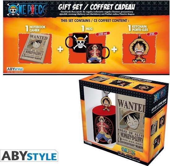 ONE PIECE Coffret cadeau Luffy Mug + Acryl® + Cartes postales
