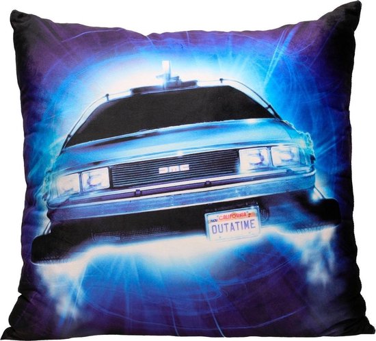 Sierkussen - Back To The Future Delorean Roads Square - Multicolor