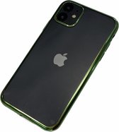 Apple iPhone 11 - Silicone transparante soft hoesje Sophie groen - Geschikt voor