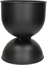 SVJ Bloempot Ollam metaal zwart - H 32,5 x Ø 26 cm