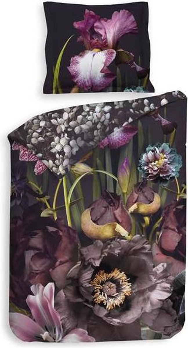 Heckettlane Heckett & Lane Luna - Dekbedovertrek - Eenpersoons - 140x200/220 cm - Forest Purple