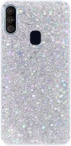 ADEL Premium Siliconen Back Cover Softcase Hoesje Geschikt voor Samsung Galaxy A11/ M11 - Bling Bling Glitter Zilver