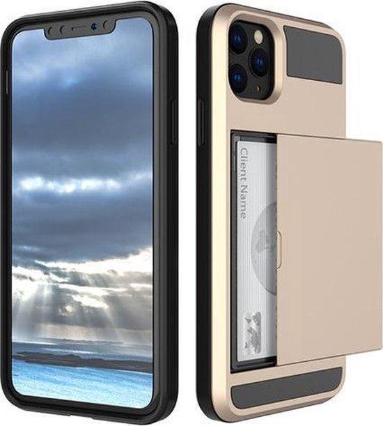 goud Chip Gedwongen Hoesje voor iPhone 11 - Hard case hoesje met ruimte voor pasjes - Goud -  Pasjeshouder... | bol.com