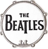 The Beatles Patch Drum Logo Wit