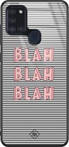 Samsung A21s hoesje glass - Blah blah blah | Samsung Galaxy A21s  case | Hardcase backcover zwart