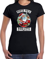 Fout Kerst shirt / Kerst t-shirt Northpole roulette zwart voor dames - Kerstkleding / Christmas outfit XS