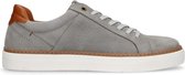 No Stress - Heren - Taupe nubuck sneakers met witte zool - Maat 42