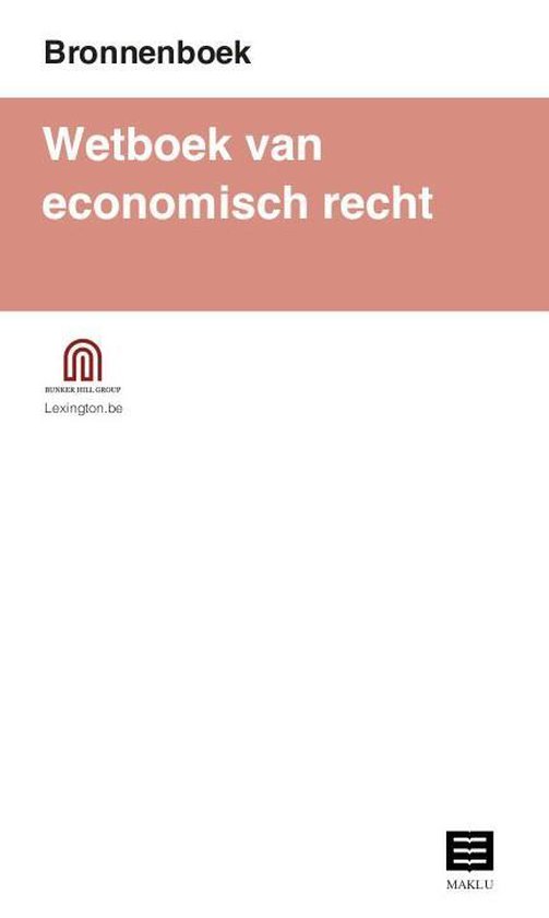 Wetboek van economisch recht (Bronnenboek) - cover