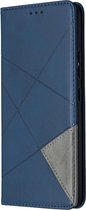 Geometric Book Case - Samsung Galaxy A42 Hoesje - Blauw