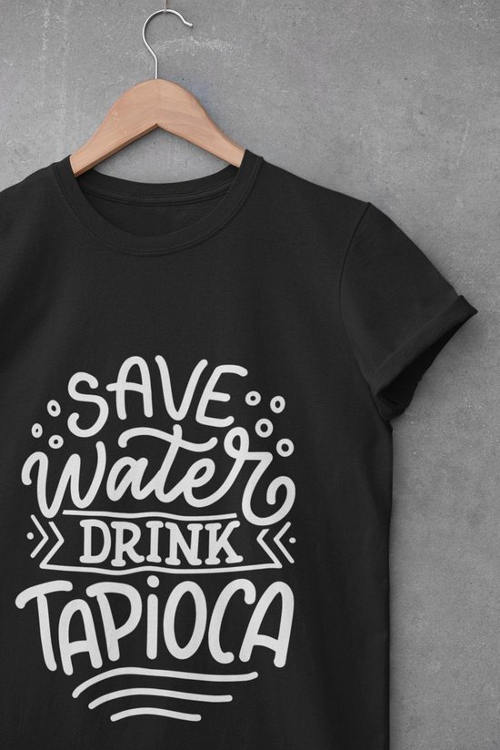 Boba Milk Tea T-Shirt - ZWART - Melk Thee Tapioca Asian Drank Food Lover  Bubble | SAFE... | bol.com