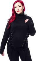 Chemical Black Gebreide trui -M- TEGAN Zwart