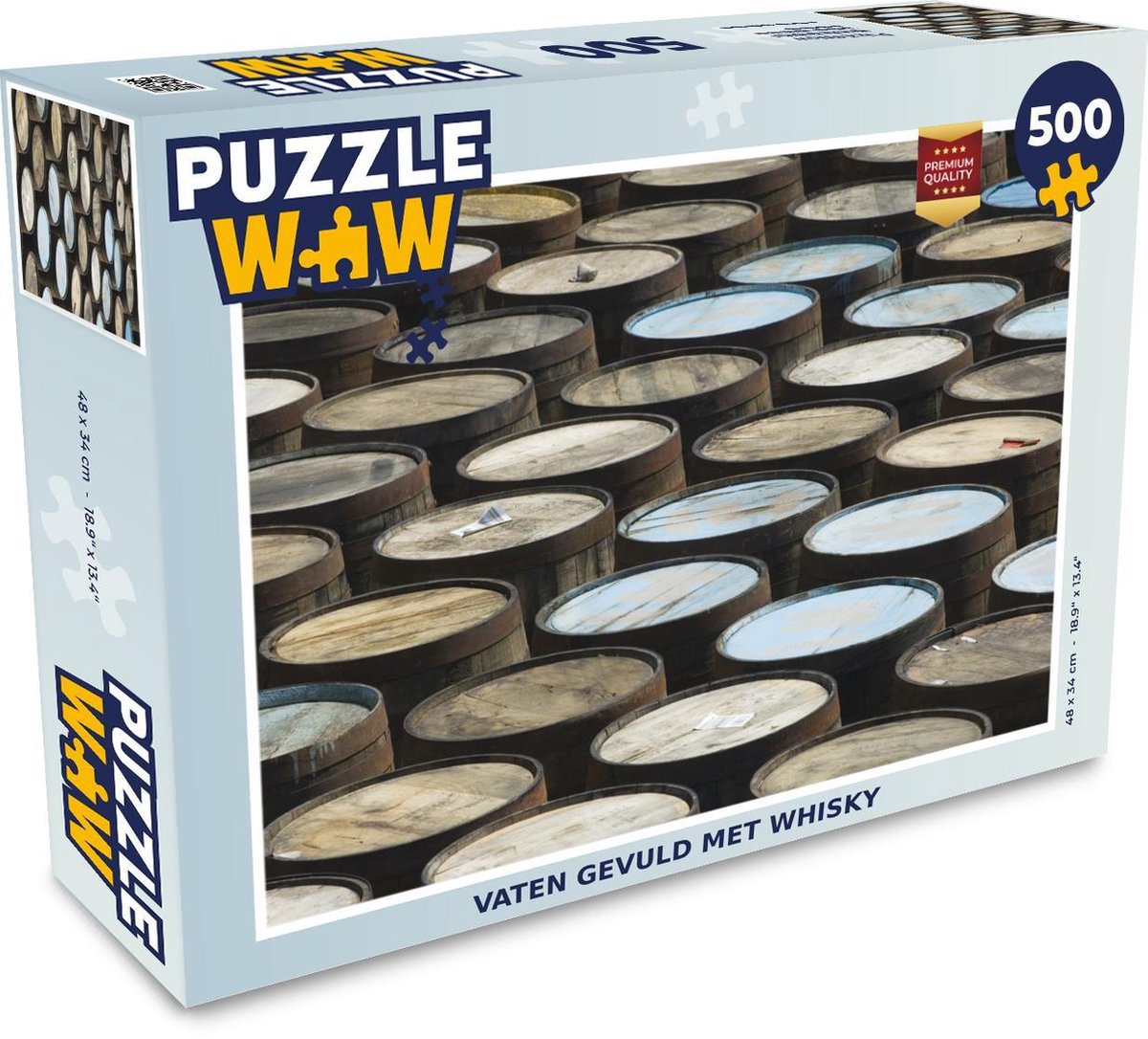Afbeelding van product Puzzel 500 stukjes Whiskey - Vaten gevuld met whisky - PuzzleWow heeft +100000 puzzels