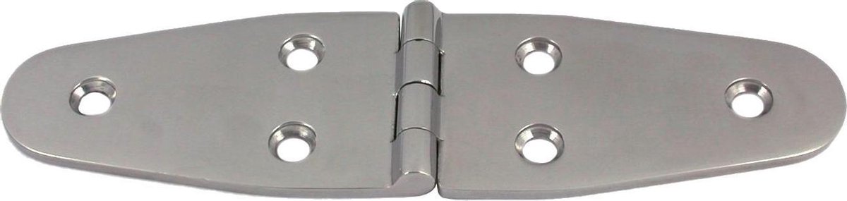Staartscharnier - 145x38x2 - Rvs 304 - Knoop boven