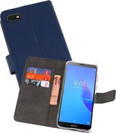 Booktype Telefoonhoesjes - Bookcase Hoesje - Wallet Case -  Geschikt voor Huawei Y5 Lite 2018 - Navy