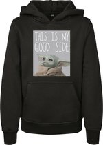 Urban Classics Star Wars Kinder hoodie/trui -Kids 146- The Mandalorian The Child Good Side Zwart