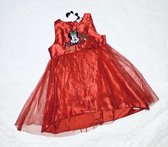 Disney Minnie Mouse jurk satijn/tule rood maat 104