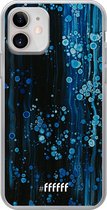 iPhone 12 Mini Hoesje Transparant TPU Case - Bubbling Blues #ffffff