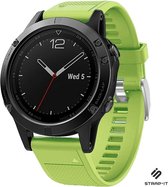 Strap-it Garmin Fenix 5 / 6 siliconen bandje - lichtgroen