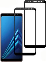Volledige dekking Screenprotector Glas - Tempered Glass Screen Protector Geschikt voor: Samsung Galaxy A8 2018 - - 2x