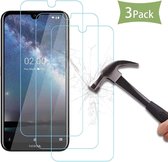 Screenprotector Glas - Tempered Glass Screen Protector Geschikt voor: Nokia 2.2 - 3x