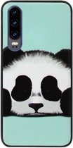 ADEL Siliconen Back Cover Softcase Hoesje Geschikt voor Huawei P30 - Panda Groen