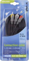 Scanpart Aansluitkabel 3tulp(m)-(m) 5.0m