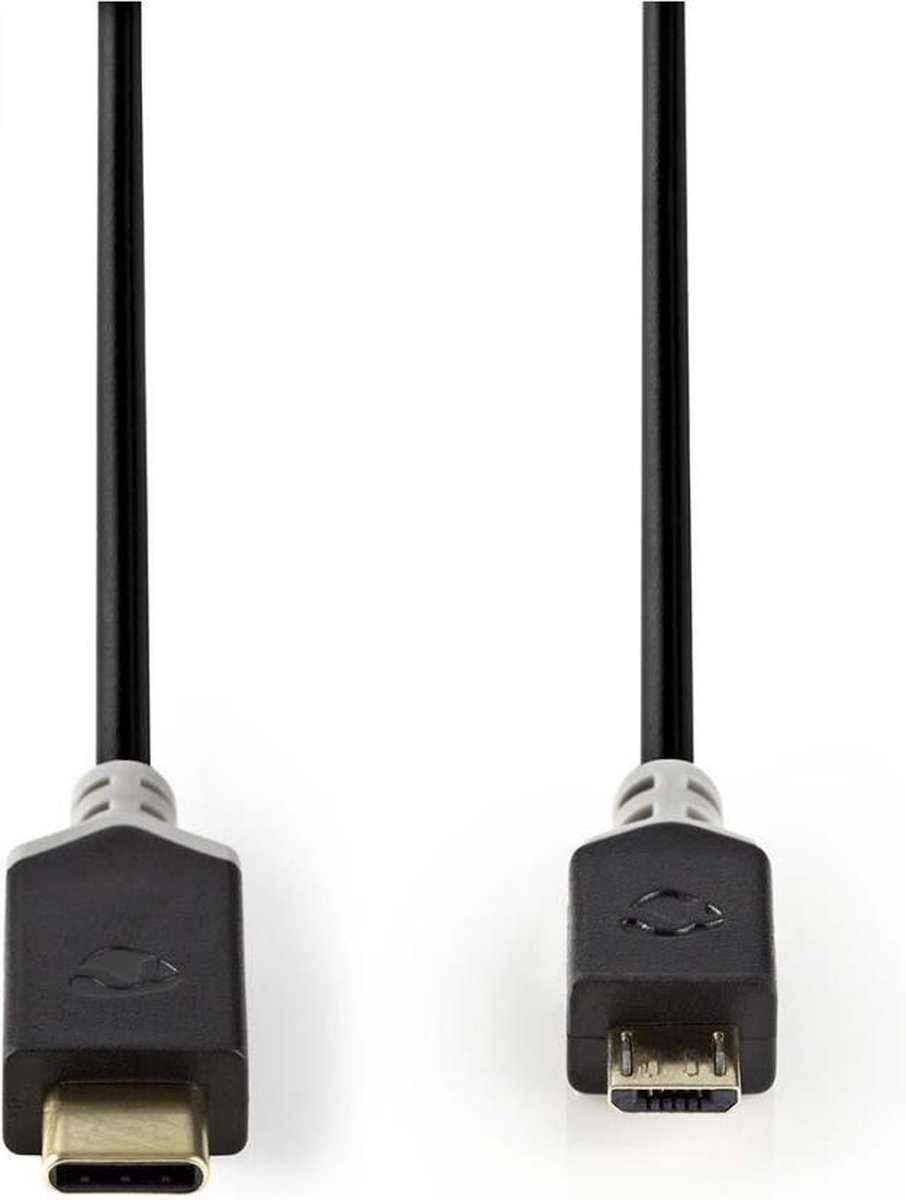 Nedis CCBP60750AT10 Kabel Usb 2.0 Type-c Male - Micro-b Male 1,0 M Antraciet