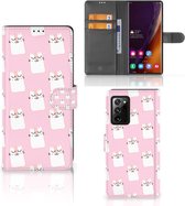 GSM Hoesje Geschikt voor Samsung Galaxy Note20 Ultra Bookcase Valentijn Cadeaus Sleeping Cats