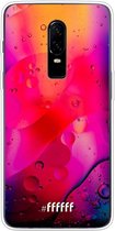 OnePlus 6 Hoesje Transparant TPU Case - Colour Bokeh #ffffff