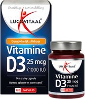 Lucovitaal Vitamine D3 25 microgram Voedingssupplement - 120 Capsules