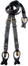 Sir Redman - luxe bretels - 100% made in NL, - zwart leder