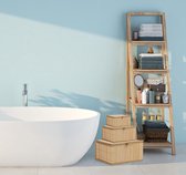 Relaxdays opbergmand - set van 3 - bamboe - manden set - badkamer - opbergbox - Naturel