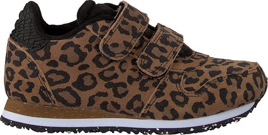 bol.com | Woden Meisjes Lage sneakers Ydun Animal Suede - Bruin - Maat 29