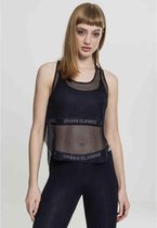 Urban Classics Tanktop -XL- Mesh Mesh Zwart