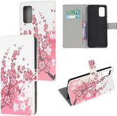 Samsung Galaxy S20 FE Lederen Portemonnee Hoesje met Bloemen Print