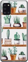Samsung Galaxy A31 hoesje siliconen - Cactus - Soft Case Telefoonhoesje - Planten - Groen