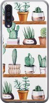 Leuke Telefoonhoesjes - Hoesje geschikt voor Samsung Galaxy A50 - Cactus - Soft case - TPU - Planten - Groen