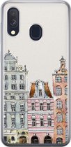 Leuke Telefoonhoesjes - Hoesje geschikt voor Samsung Galaxy A40 - Grachtenpandjes - Soft case - TPU - Print / Illustratie - Multi