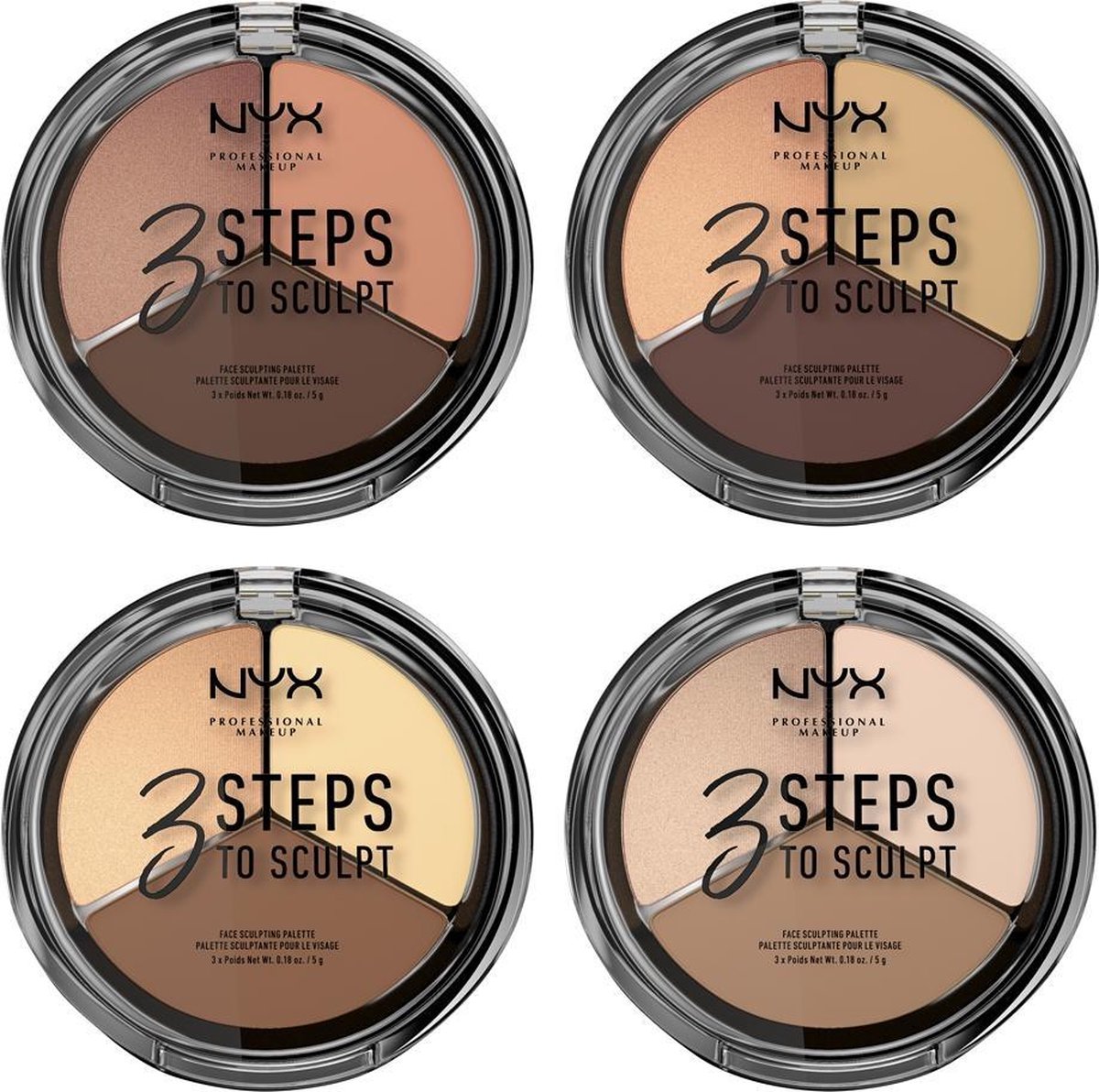 NYX Professional Makeup 3 Steps To Sculpt Light Contour