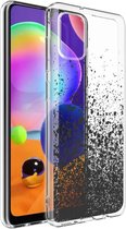 iMoshion Hoesje Geschikt voor Samsung Galaxy A31 Hoesje Siliconen - iMoshion Design hoesje - Zwart / Transparant / Splatter Black