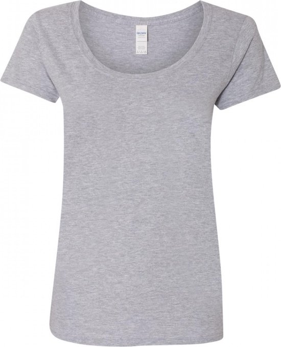 Gildan Dames/Dames Korte Mouwen Diepe Hals T-Shirt (Sportgrijs (RS)) |  bol.com