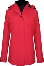 Kariban Dames/dames Hooded Parka Jasje (Rood)